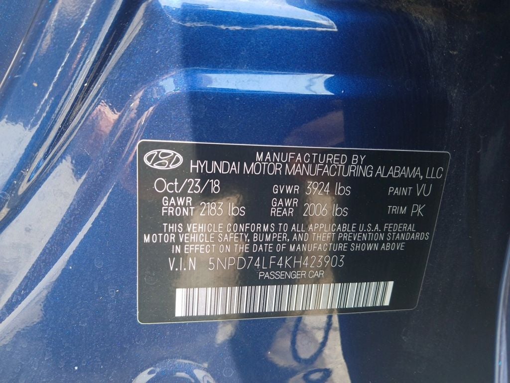 2019 Hyundai ELANTRA SE